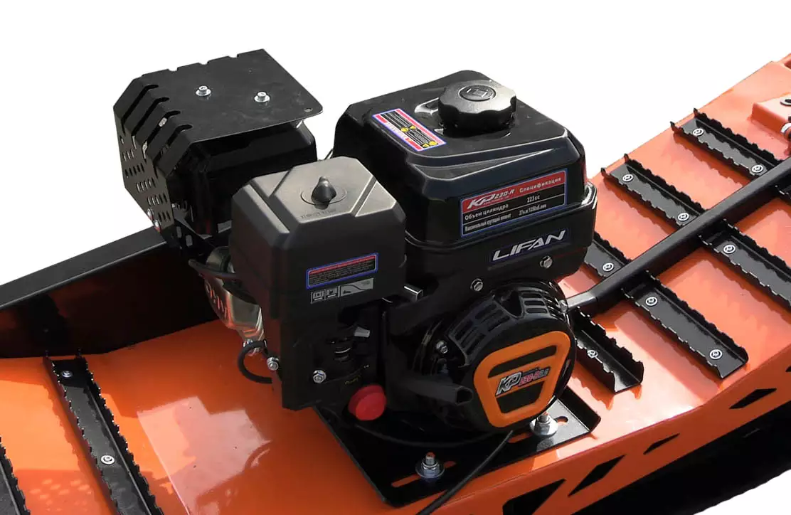 детальная картинка товара мотосноуборд искра-1, lifan kp230 8+ л.с., редуктор с автомат сцеплением. фара, тормоз