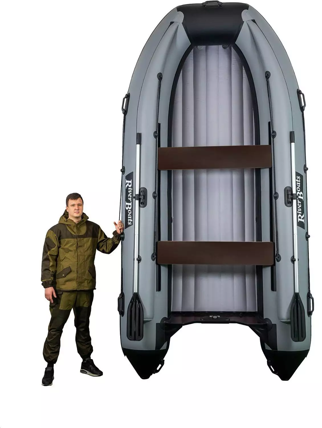 детальная картинка товара надувная лодка riverboats 430 нднд + фальшборт Фото Надувная лодка RiverBoats 430 НДНД + Фальшборт