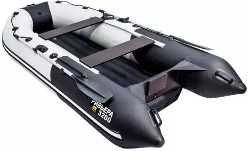 детальная картинка товара надувная лодка ривьера 3200 нднд серо-черная Фото Надувная лодка Ривьера 3200 НДНД Серо-черная