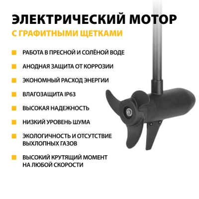 детальная картинка товара лодочный электромотор haswing cayman-b 55 gps / 12v / 152 см