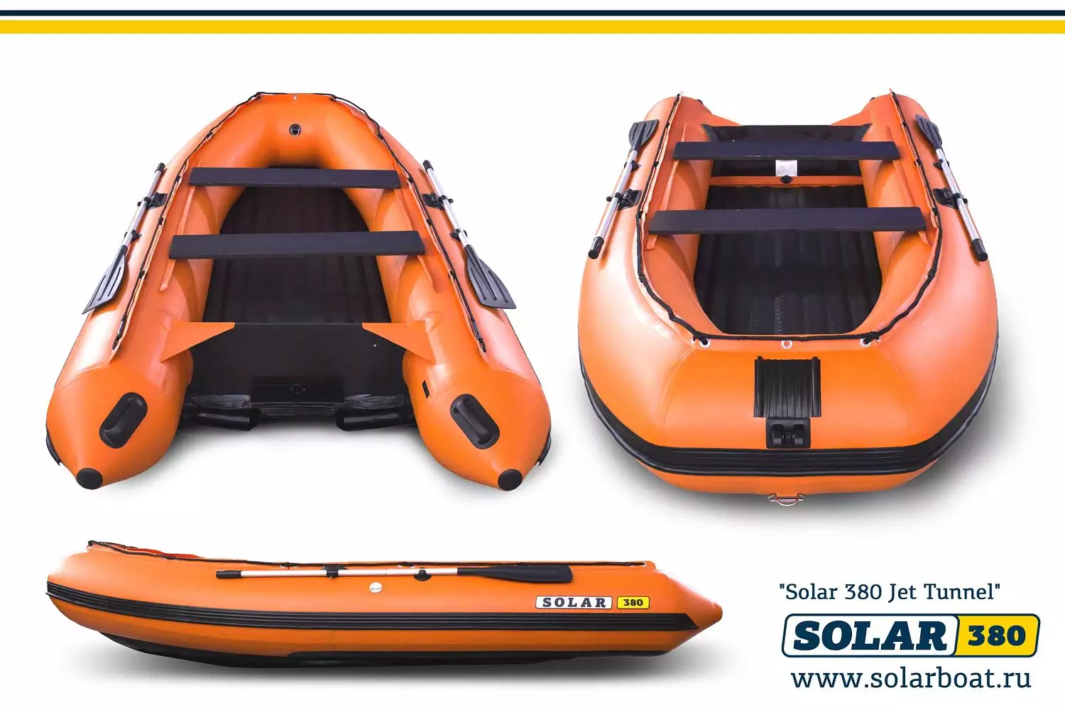 Фото Лодка надувная моторная solar-380 jet tunnel