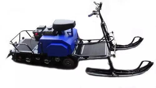 детальная картинка товара мотобуксировщик лидер 8+ сигма-2к с лыжным модулем