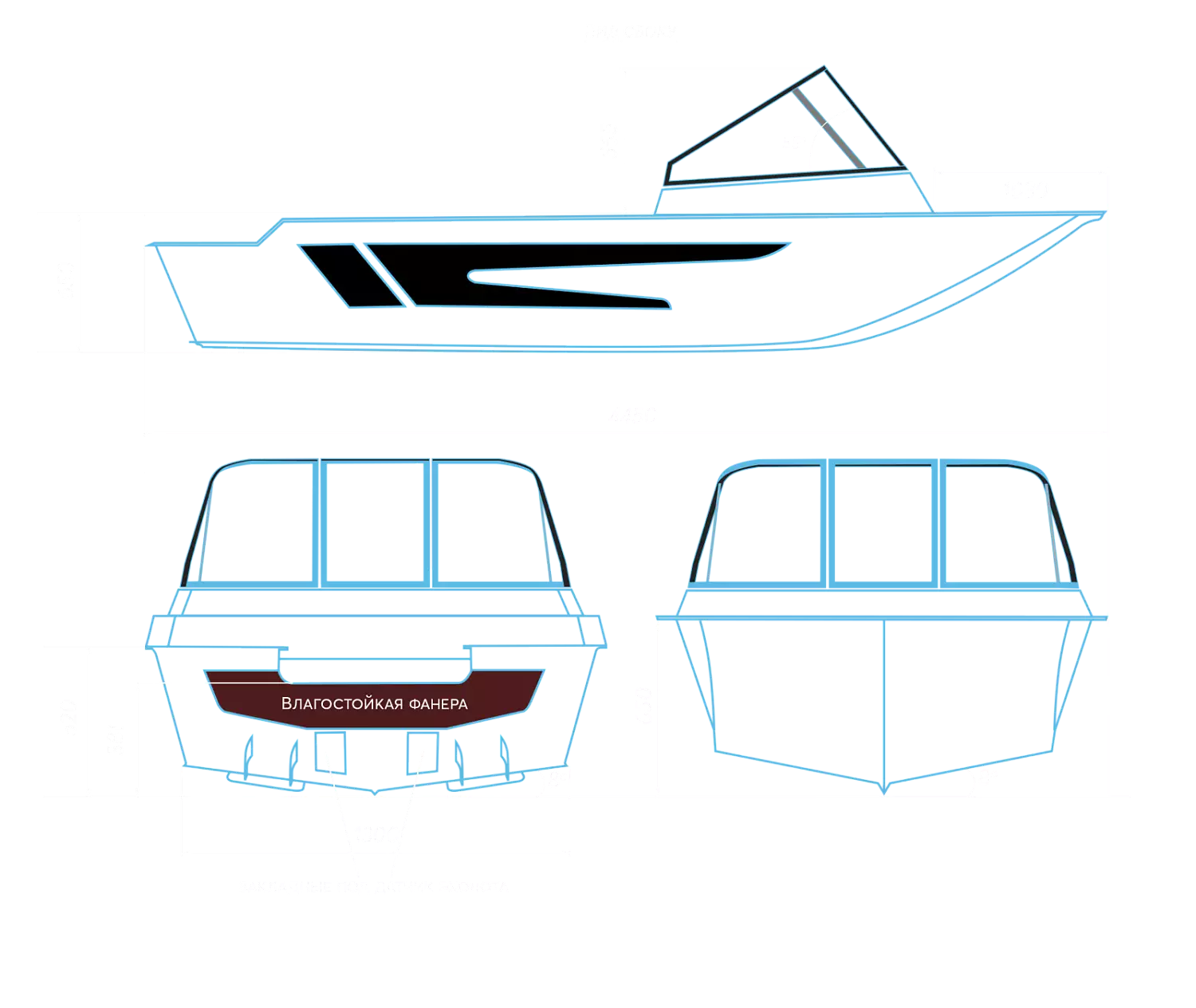 детальная картинка товара моторная лодка swimmer 450 r