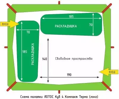 детальная картинка товара зимняя палатка лотос куб 4 термо лонг классик