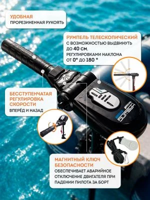 детальная картинка товара электромотор haswing protruar 1.0, 65lbs - 900 мм