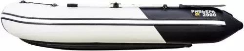 детальная картинка товара надувная лодка ривьера 2900 нднд серо-черная Фото Надувная лодка Ривьера 2900 НДНД Серо-черная