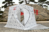 Палатка Куб CONDOR зимняя утепленная 2,2 х 2,2 х 2,15 белый камуфляж