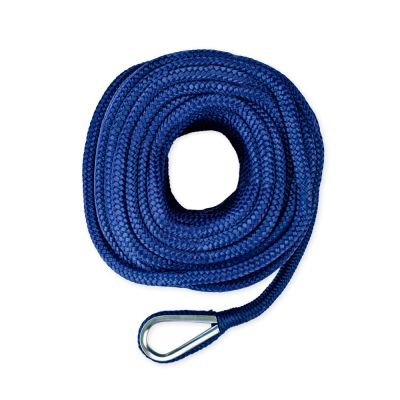 Трос (конец) якорный Skipper плетеный, 10мм, нейлон 30м, синий