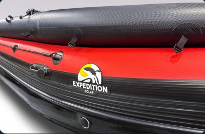 Фото Лодка надувная моторная Solar 500 ROSICH Jet Tunnel (expedition) (серый,красный)