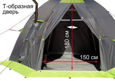 детальная картинка товара палатка лотос 5 баня (д-обр вход + пол пу4000)