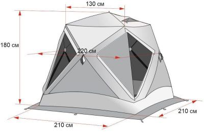 детальная картинка товара зимняя палатка лотос куб 3 компакт термо