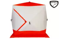 Палатка Куб CONDOR зимняя утепленная 1,8 х 1,8 х 1,95 оранжевый/белый